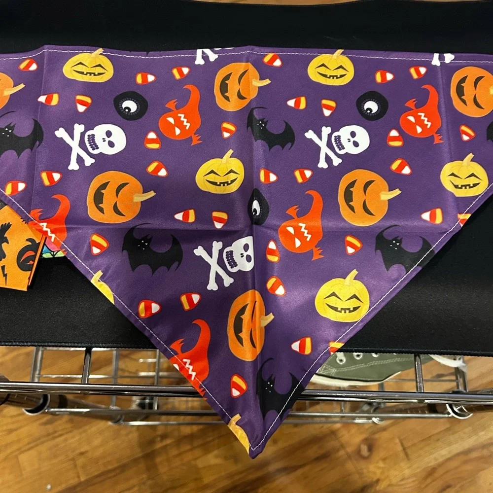 Colorful Halloween Themed dog bandanas